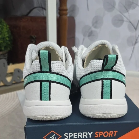 Sperry Harbormaster 2.0 White and Mint Sneakers - Picture 6 of 12